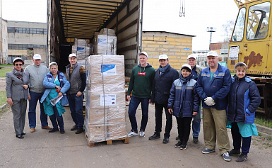 Очередная машина с гуманитарной помощью из Королева была отправлена в ресурсный центр для формирования гуманитарного конвоя на Донбасс