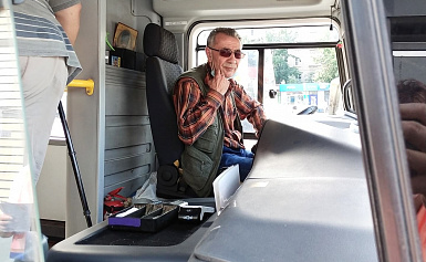 Сегодня утром Общественная палата г.о.Королев продолжила проверку соблюдения масочного режима у пассажиров и работающих на линии водителей автобусов